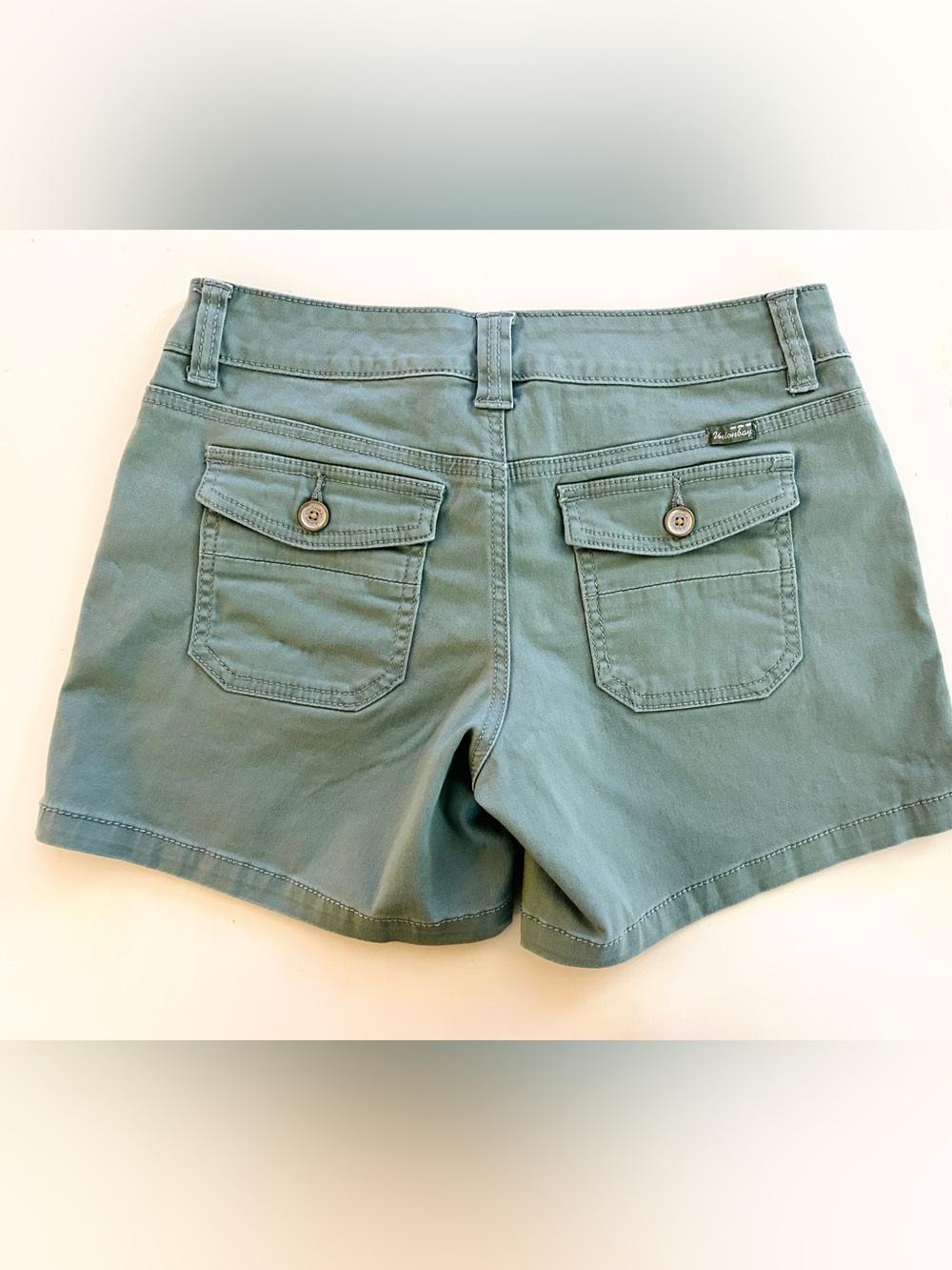 Unionbay Sage Green Shorts Size 3 Mid Rise Utility Casual Summer - Picture 3 of 7